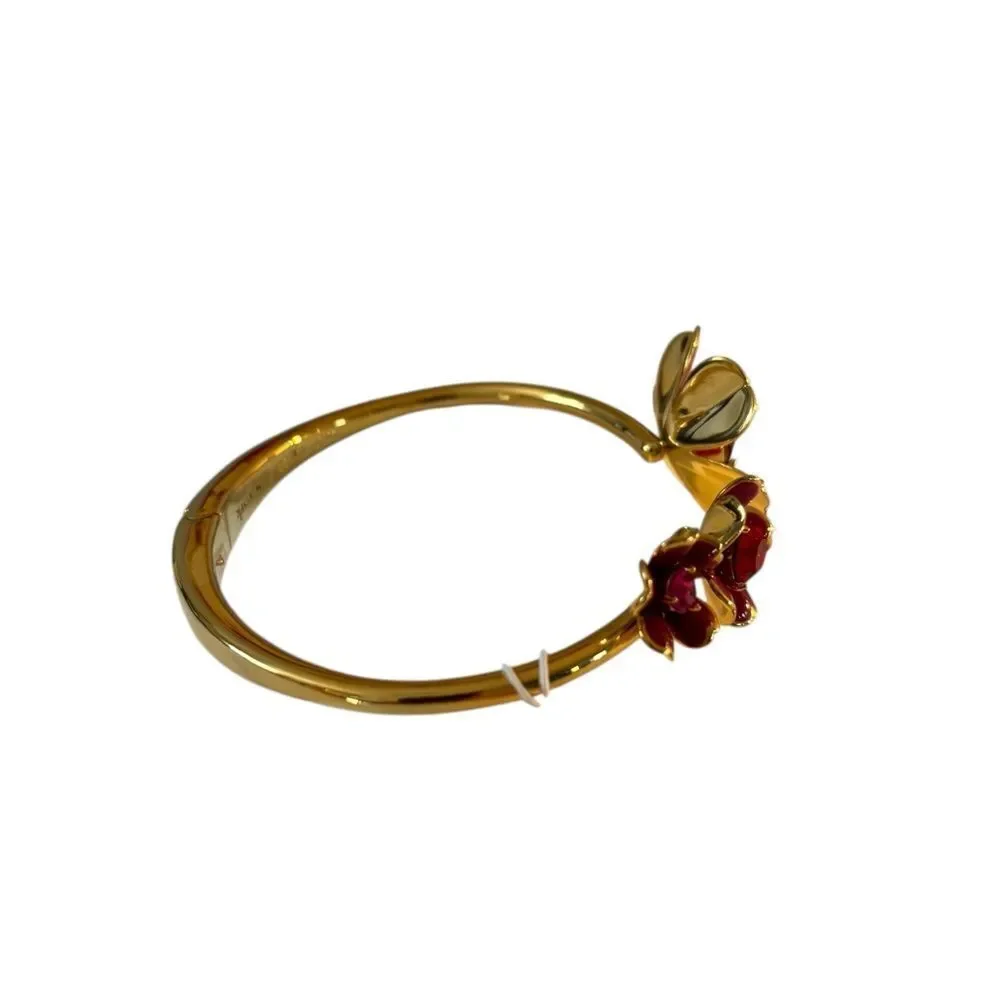 Kate Spade Gorgeous Blushing Blooms Hinged Cuff.